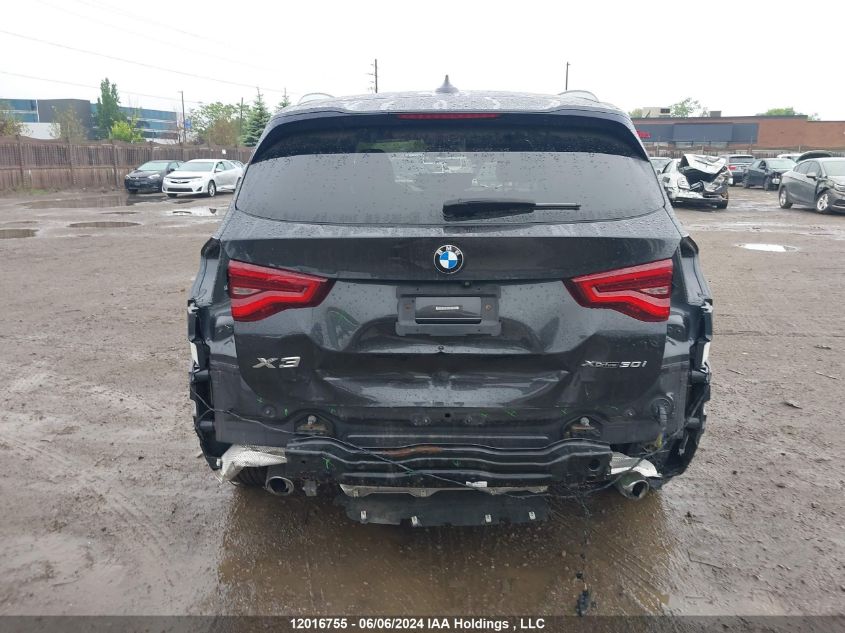 2020 BMW X3 VIN: 5UXTY5C01LLT34568 Lot: 12016755