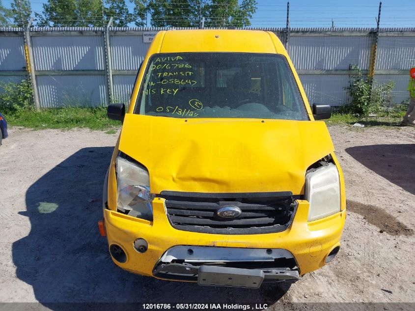 2011 Ford Transit Connect VIN: NM0LS6BN6BT058647 Lot: 12016786