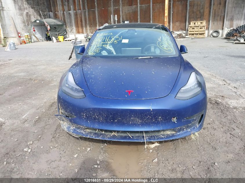 2020 Tesla Model 3 VIN: 5YJ3E1EA2LF609408 Lot: 12016831