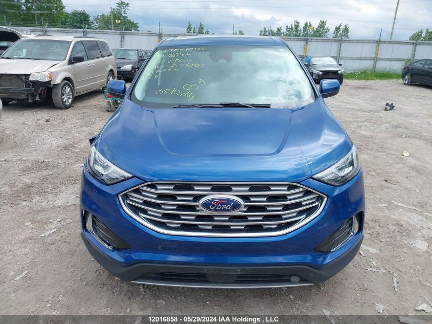 2022 Ford Edge Sel VIN: 2FMPK4J90NBA45180 Lot: 12016858