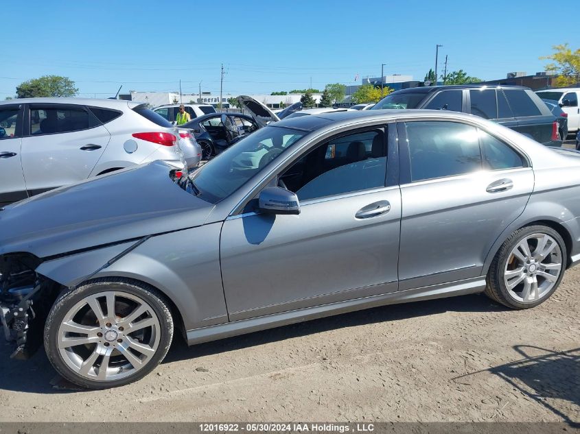 2013 Mercedes-Benz C-Class VIN: WDDGF8JB0DA808687 Lot: 12016922