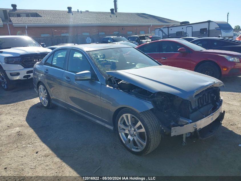 2013 Mercedes-Benz C-Class VIN: WDDGF8JB0DA808687 Lot: 12016922