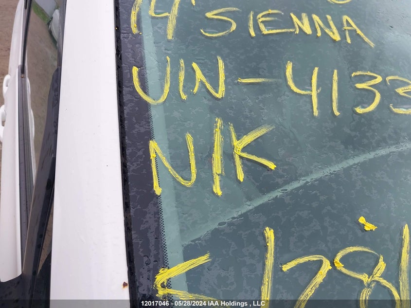 2014 Toyota Sienna Le VIN: 5TDKK3DC0ES413307 Lot: 12017046