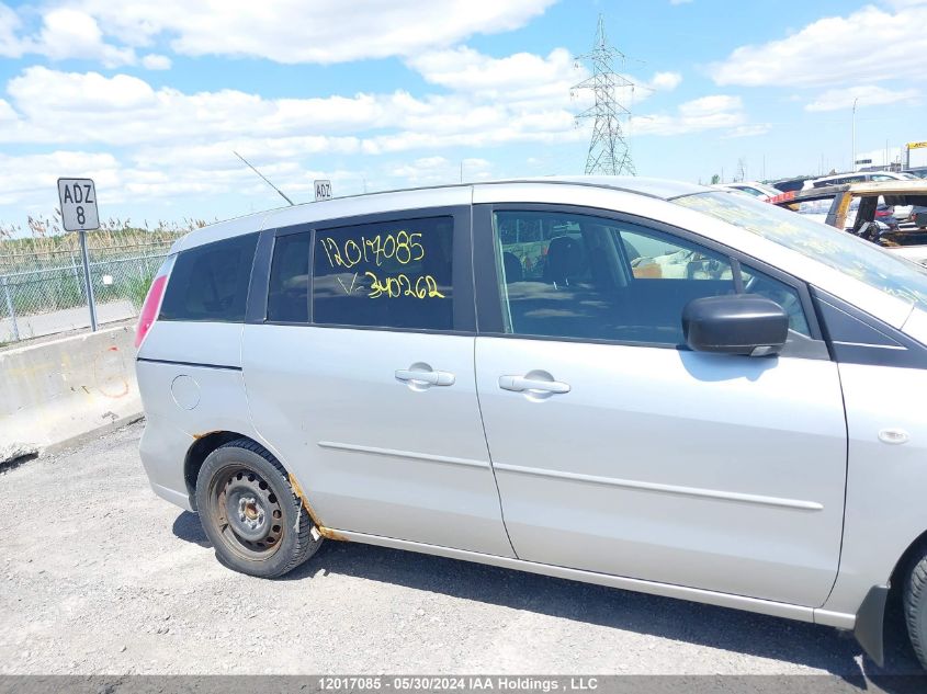 2009 Mazda Mazda5 VIN: JM1CR293690340262 Lot: 12017085