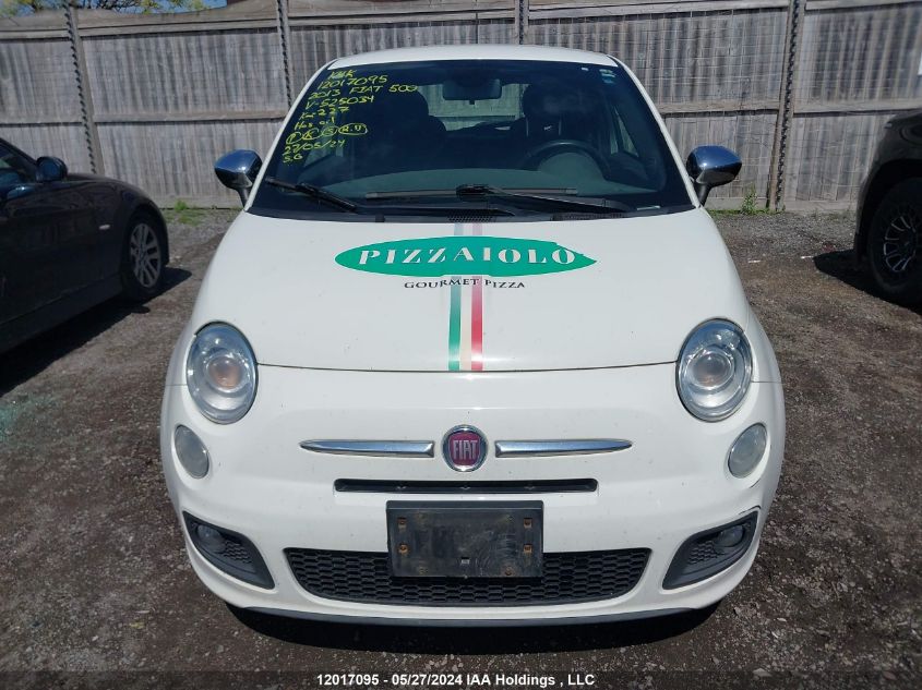 2013 Fiat 500 VIN: 3C3CFFBR0DT525034 Lot: 12017095