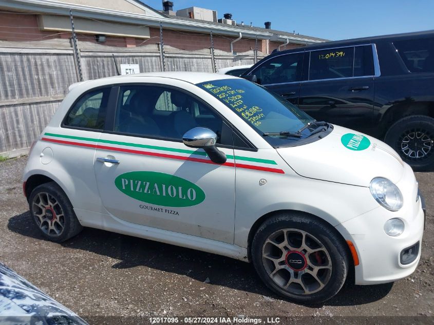 2013 Fiat 500 VIN: 3C3CFFBR0DT525034 Lot: 12017095