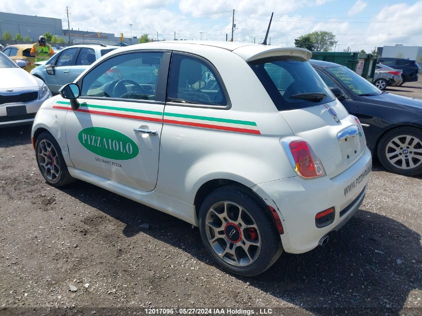 2013 Fiat 500 VIN: 3C3CFFBR0DT525034 Lot: 12017095