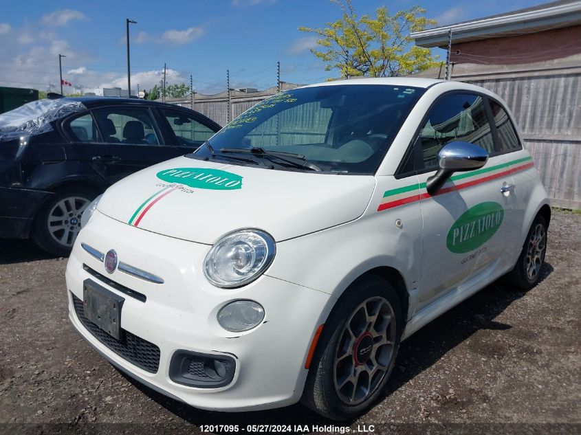 2013 Fiat 500 VIN: 3C3CFFBR0DT525034 Lot: 12017095