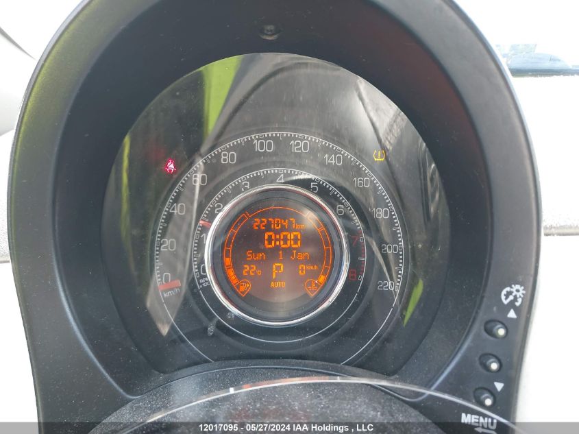 2013 Fiat 500 VIN: 3C3CFFBR0DT525034 Lot: 12017095