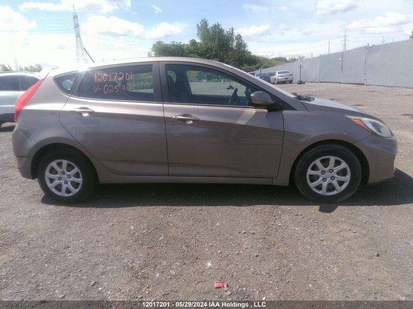 2012 Hyundai Accent Gls/Gs VIN: KMHCT5AEXCU025945 Lot: 12017201