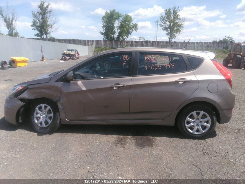 2012 Hyundai Accent Gls/Gs VIN: KMHCT5AEXCU025945 Lot: 12017201