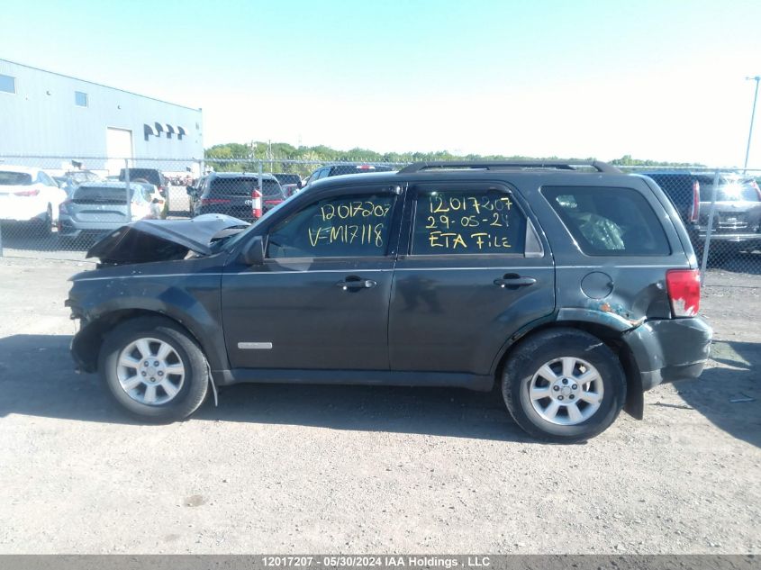 2008 Mazda Tribute I VIN: 4F2CZ02Z48KM17118 Lot: 12017207