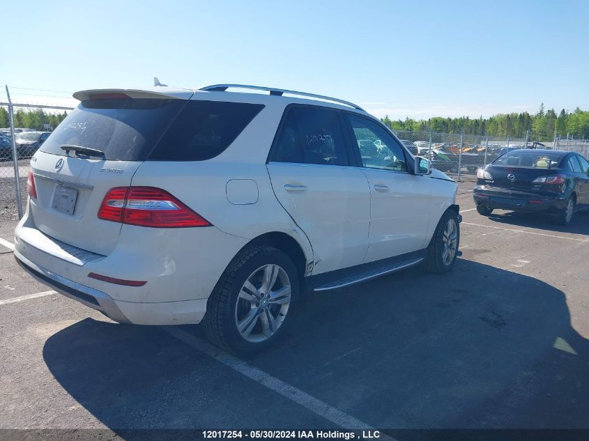 2013 Mercedes-Benz Ml-Class VIN: 4JGDA2EB4DA225733 Lot: 12017254