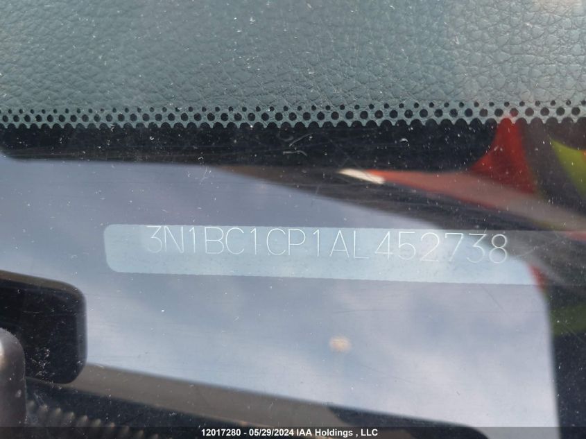 2010 Nissan Versa VIN: 3N1BC1CP1AL452738 Lot: 12017280