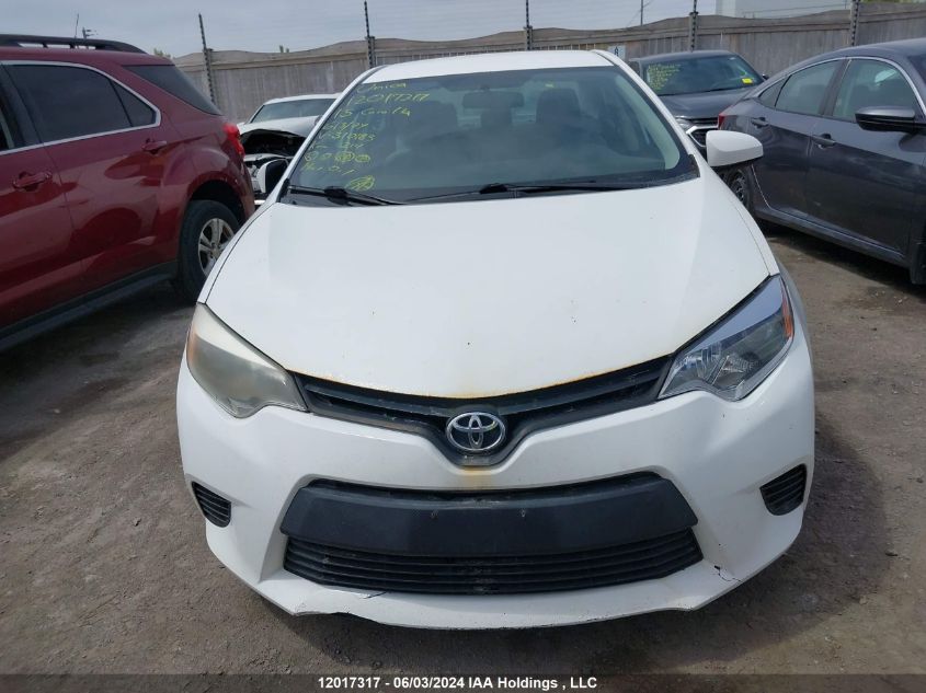 2015 Toyota Corolla L/Le/Le Pls/Prm/S/S Pls VIN: 2T1BURHE8FC310185 Lot: 12017317