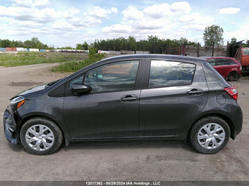 2019 Toyota Yaris Le VIN: VNKKTUD30KA105752 Lot: 12017362