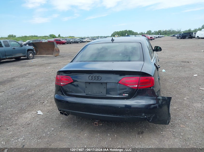 2009 Audi A4 2.0T Quattro VIN: WAULF68K29A088784 Lot: 12017407