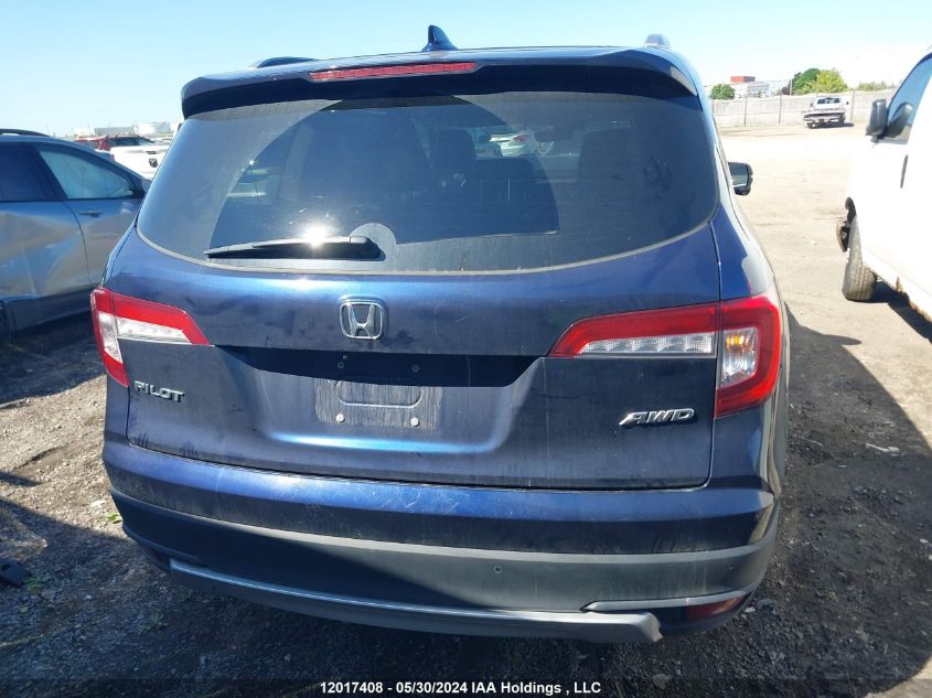 2021 Honda Pilot VIN: 5FNYF6H74MB505648 Lot: 12017408