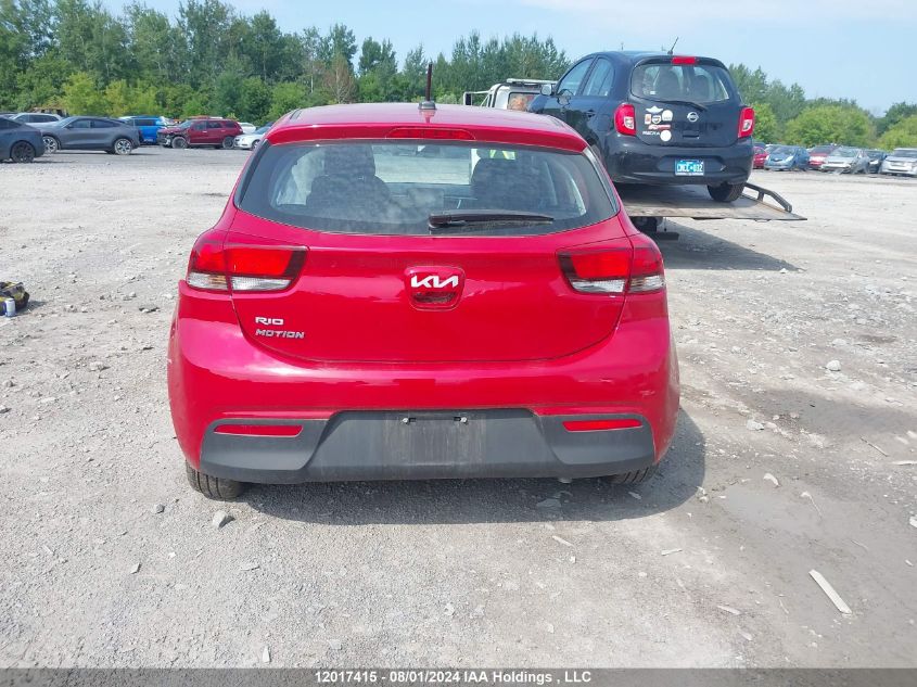 2022 Kia Rio VIN: 3KPA25AD2NE458960 Lot: 12017415