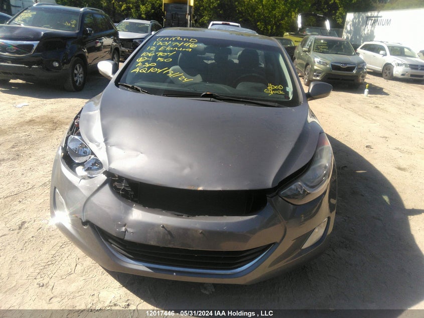 2012 Hyundai Elantra Gls/Limited VIN: 5NPDH4AE9CH106904 Lot: 12017446