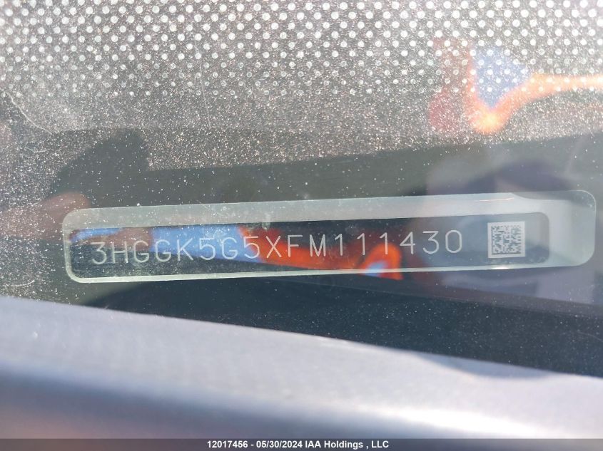 2015 Honda Fit VIN: 3HGGK5G5XFM111430 Lot: 12017456