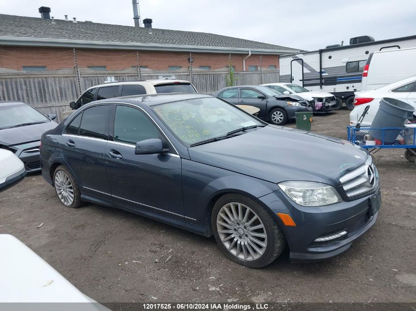 2011 Mercedes-Benz C-Class VIN: WDDGF8FBXBA491801 Lot: 12017525