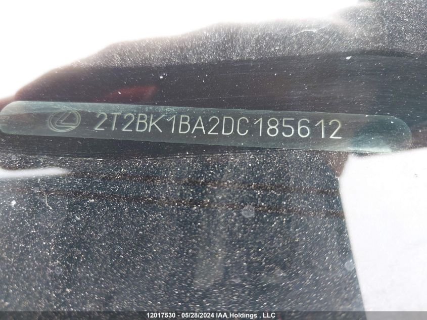 2013 Lexus Rx 350/Base/F Sport VIN: 2T2BK1BA2DC185612 Lot: 12017530