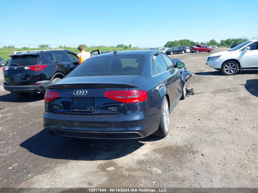 2013 Audi A4 VIN: WAUFFCFL8DN047584 Lot: 12017544