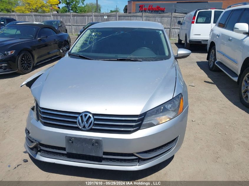 2012 Volkswagen Passat VIN: 1VWAH7A31CC009871 Lot: 12017610