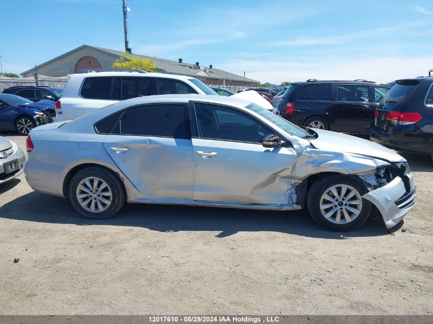 2012 Volkswagen Passat VIN: 1VWAH7A31CC009871 Lot: 12017610