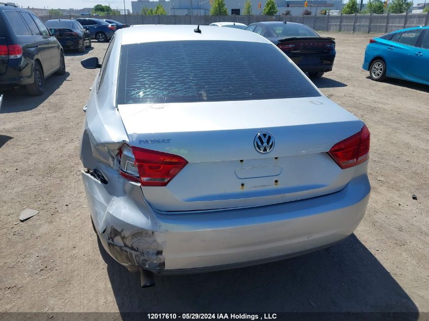 2012 Volkswagen Passat VIN: 1VWAH7A31CC009871 Lot: 12017610