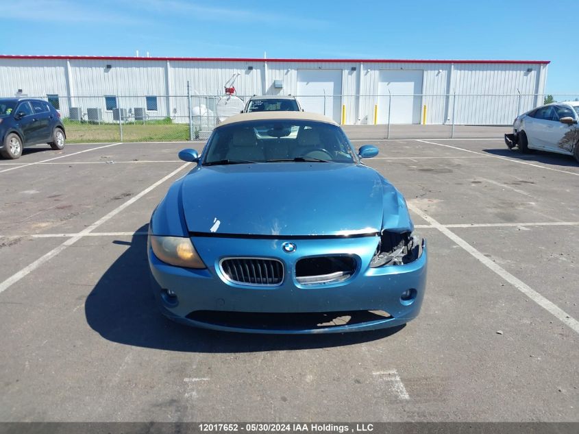 2003 BMW Z4 VIN: 4USBT33443LR60371 Lot: 12017652