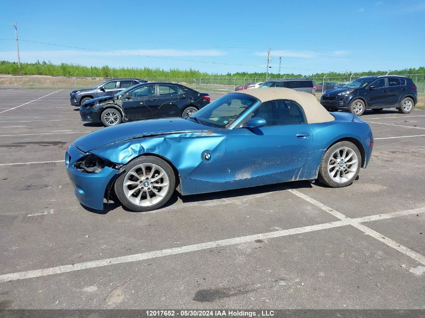 2003 BMW Z4 VIN: 4USBT33443LR60371 Lot: 12017652