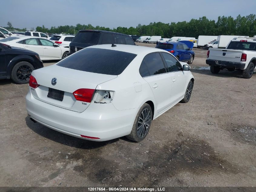 2014 Volkswagen Jetta Tdi VIN: 3VWLL7AJ7EM409585 Lot: 12017654