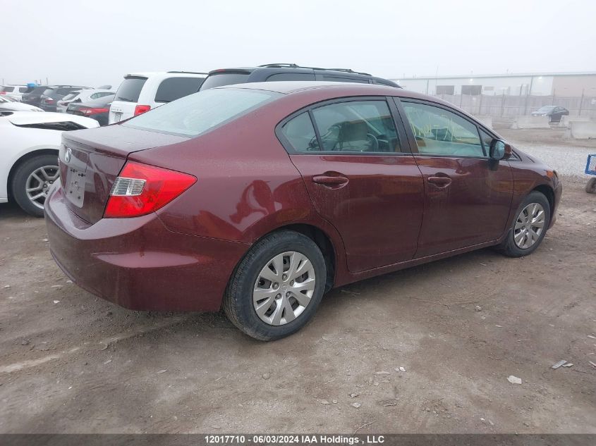 2012 Honda Civic Sdn VIN: 2HGFB2F40CH006778 Lot: 12017710