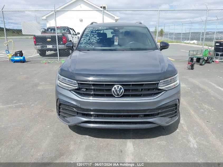 2022 Volkswagen Tiguan Se R-Line Black VIN: 3VV8B7AX6NM064471 Lot: 12017717