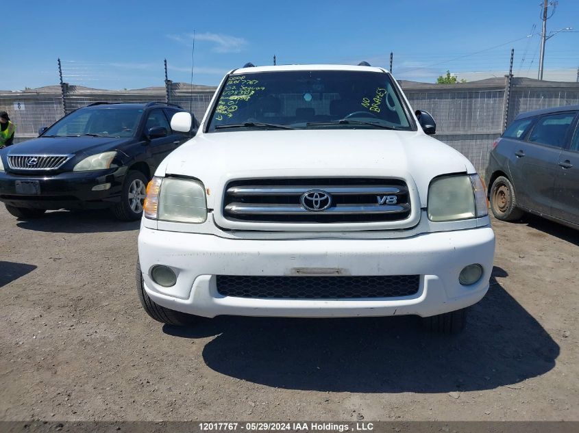 2002 Toyota Sequoia Limited VIN: 5TDBT48A22S083953 Lot: 12017767