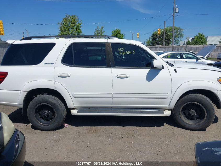 2002 Toyota Sequoia Limited VIN: 5TDBT48A22S083953 Lot: 12017767