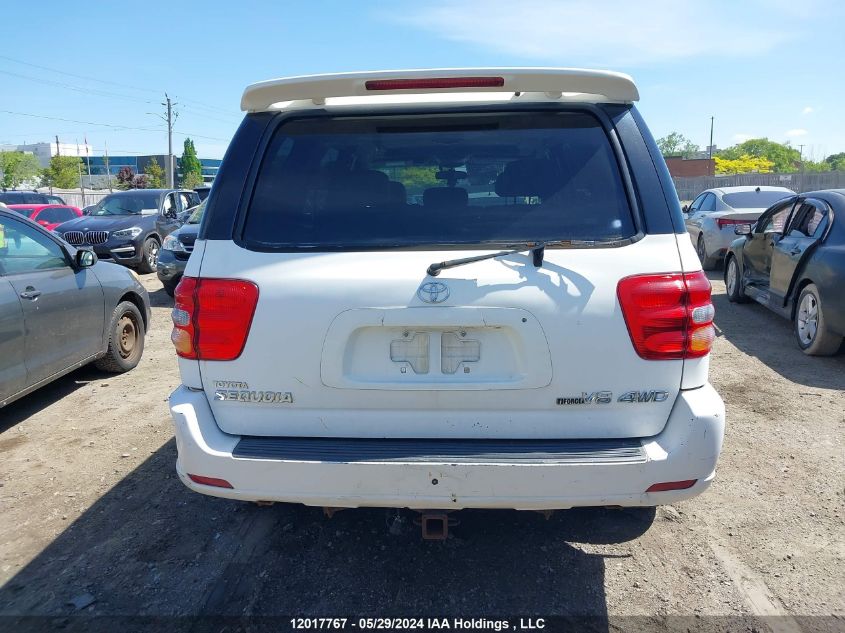 2002 Toyota Sequoia Limited VIN: 5TDBT48A22S083953 Lot: 12017767