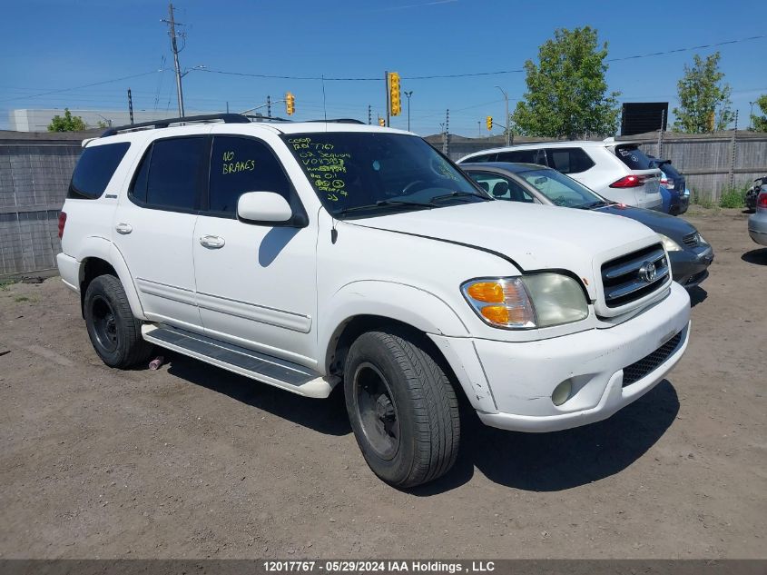 2002 Toyota Sequoia Limited VIN: 5TDBT48A22S083953 Lot: 12017767