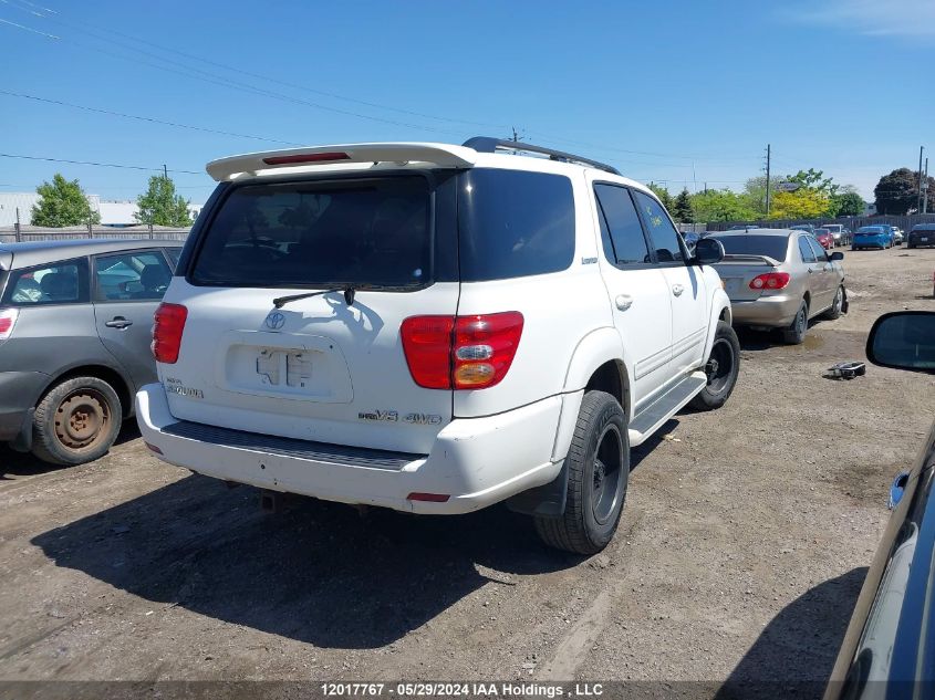 2002 Toyota Sequoia Limited VIN: 5TDBT48A22S083953 Lot: 12017767