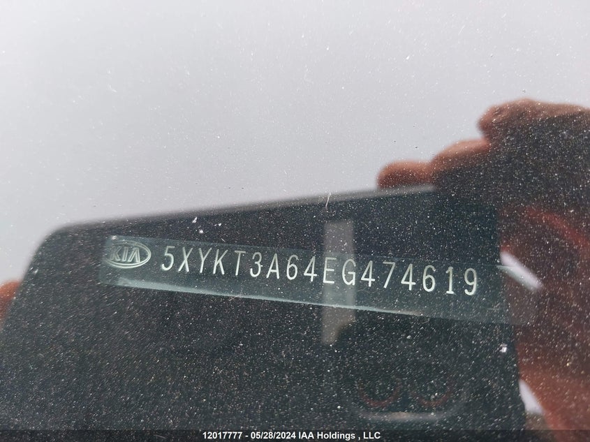 2014 Kia Sorento Lx VIN: 5XYKT3A64EG474619 Lot: 12017777
