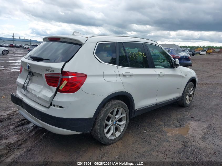 2014 BMW X3 2.8I VIN: 5UXWX9C57E0D41759 Lot: 12017806