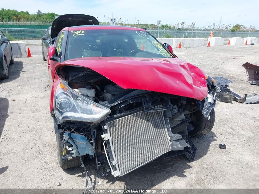 2015 Hyundai Veloster Turbo VIN: KMHTC6AE7FU245490 Lot: 12017835