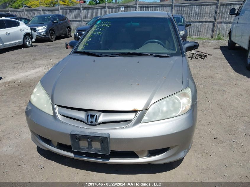 2005 Honda Civic Sdn VIN: 2HGES16305H006781 Lot: 12017846