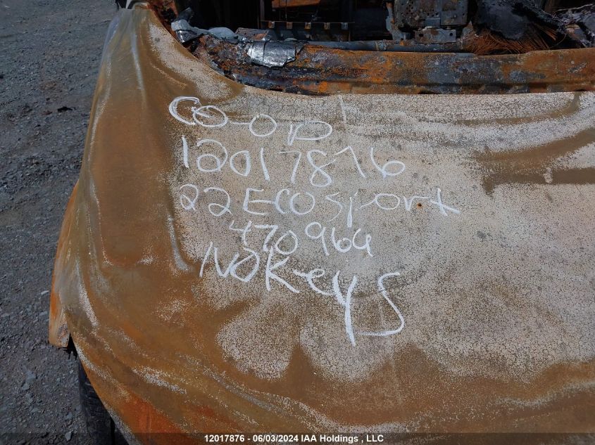 2022 Ford Ecosport Ses VIN: MAJ6S3JLXNC470966 Lot: 12017876