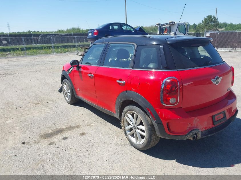 2011 Mini Cooper S Countryman VIN: WMWZC5C57BWT52587 Lot: 12017879