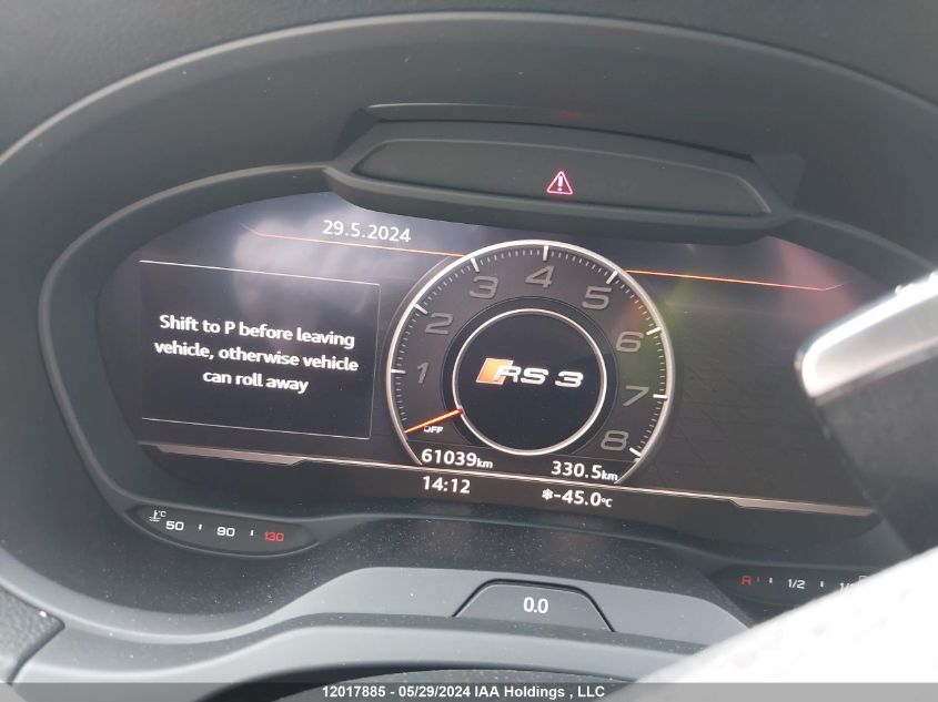 2019 Audi Rs 3 Sedan VIN: WUABWGFFXKA900545 Lot: 12017885