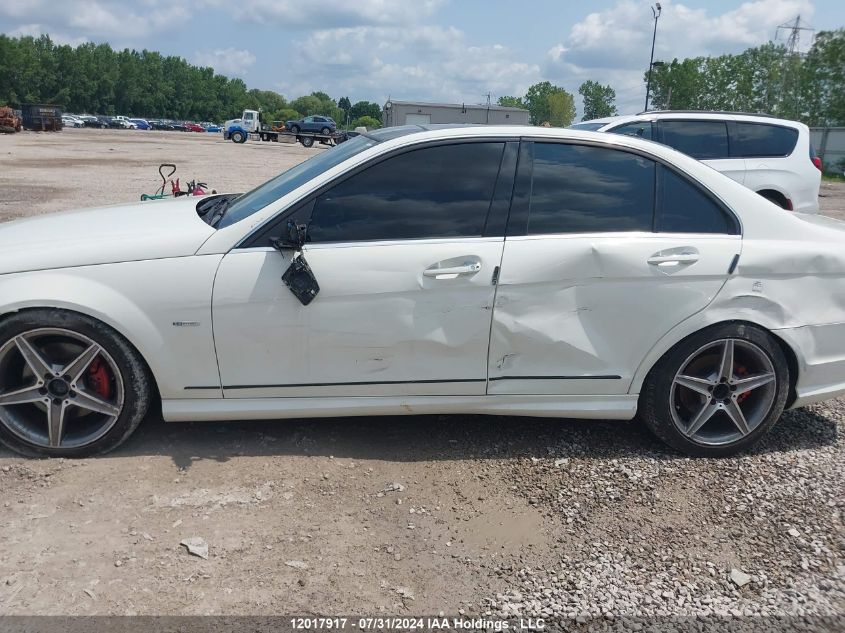 2012 Mercedes-Benz C-Class VIN: WDDGF8JB5CA635618 Lot: 12017917