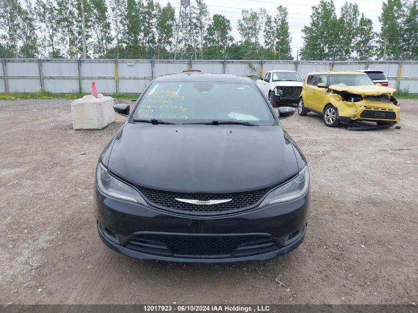 2015 Chrysler 200 VIN: 1C3CCCBG0FN693992 Lot: 12017923